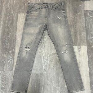 Express Men's Light Gray Skinny Jeans